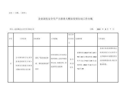 一台帐三清单