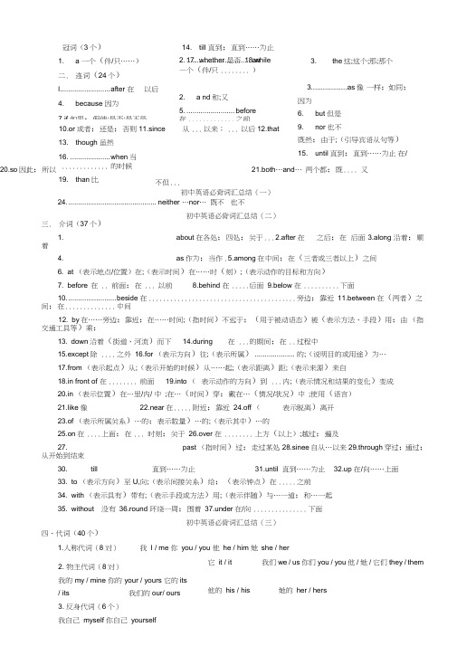 (完整)初中英语必背词汇大全,推荐文档