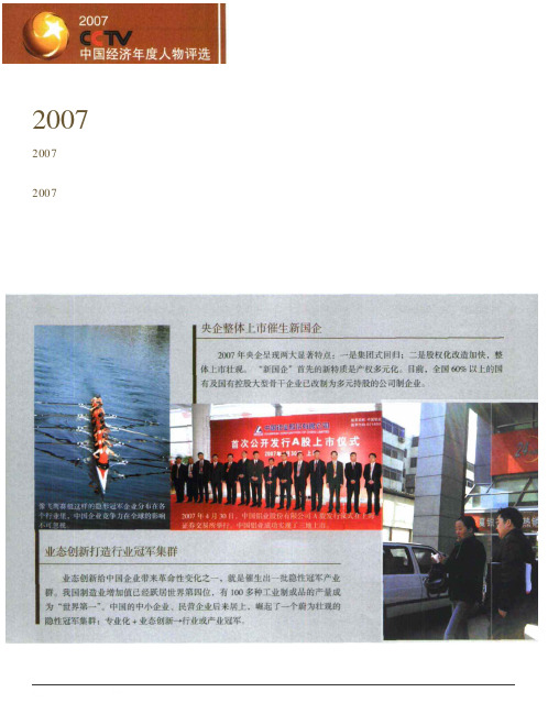 2007中国经济热点扫描