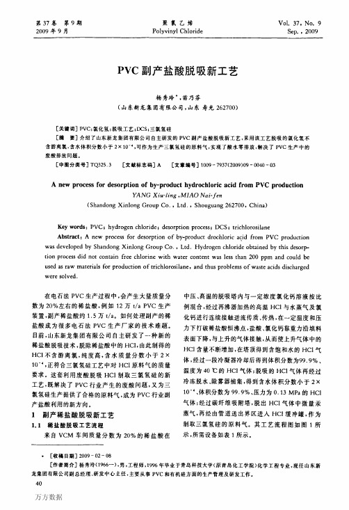 PVC副产盐酸脱吸新工艺
