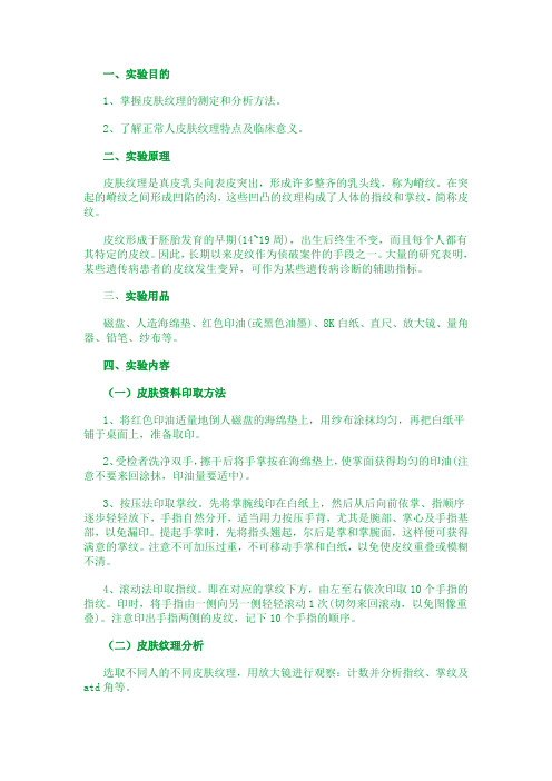 皮肤纹路
