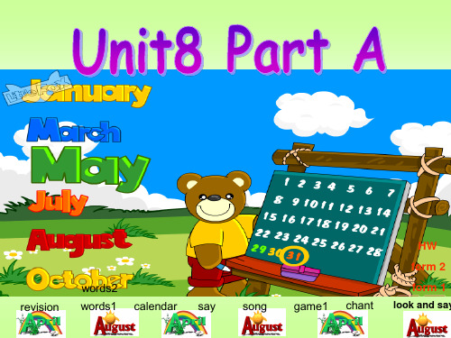 闽教 五下 Unit 8 Dates of the Month Part A 课件