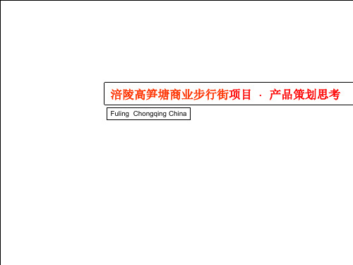 涪陵高笋塘商业步行街项目产品策划
