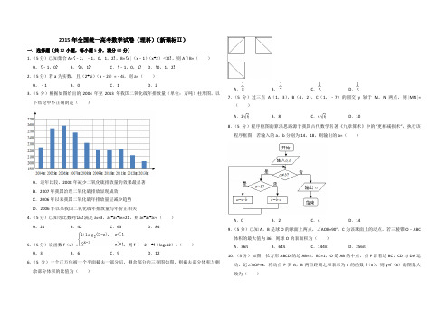  2015年全国统一高考数学试卷(理科)(新课标ⅱ)(含解析版)