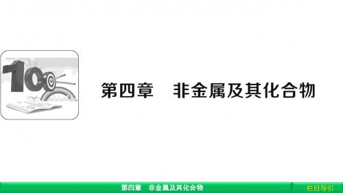 《金版新学案》2018-2019学年高中化学(人教版)必修1课件广西自主：第四章 非金属及其化合物4.1