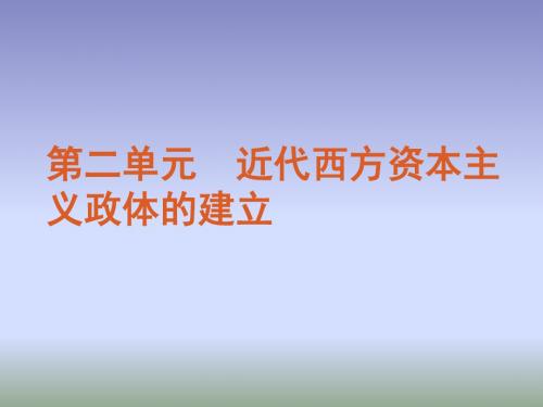 2012届高考历史复习方案专题：近代西方资本主义政体的建立高品质版