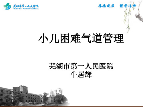 小儿困难气道管理(牛居辉)