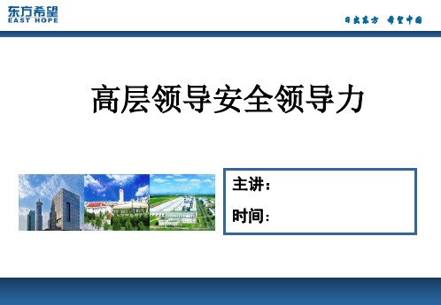 高层领导安全领导力培训教材PPT实用课件(共89页)