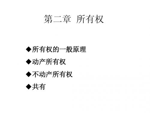 第二章  所有权