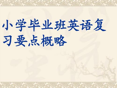 小升初复习外研社
