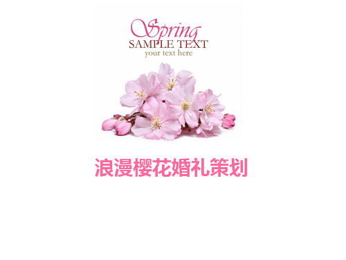 婚礼策划(浪漫樱花主题)