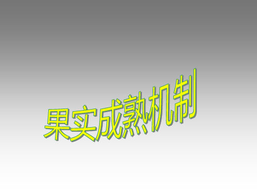 第四讲 果实成熟ppt课件