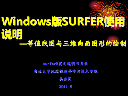 surfer8英文说明书目录