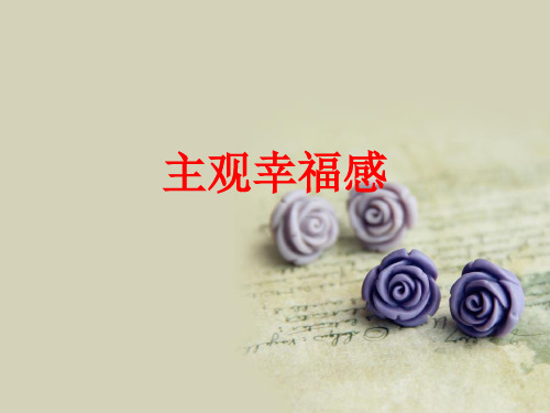 [课件]主观幸福感PPT
