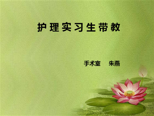 实习生带教PPT课件
