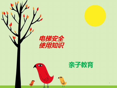 儿童电梯乘坐安全知识讲座PPT课件
