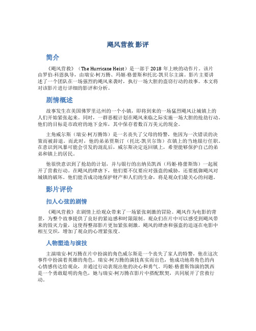 飓风营救 影评