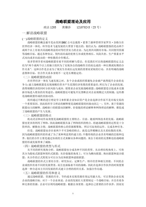 战略联盟理论及应用 (2)