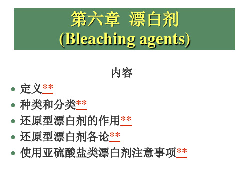 食品添加剂 漂白剂