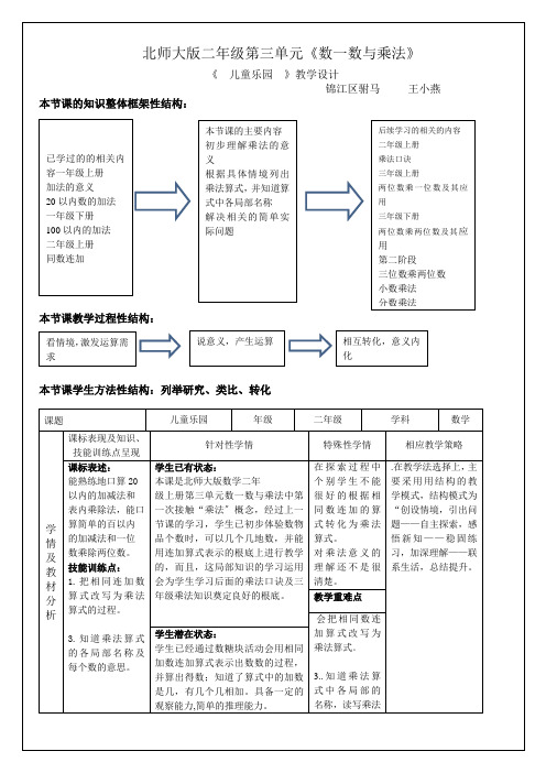 三 数一数与乘法《儿童乐园》教学设计1