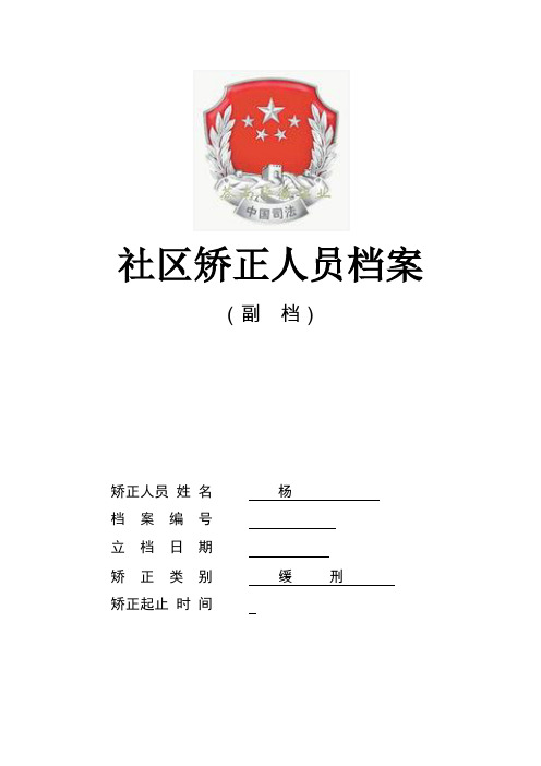 社区矫正对象档案.副档2