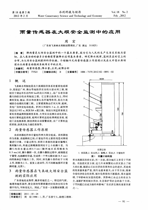 雨量传感器在大坝安全监测中的应用