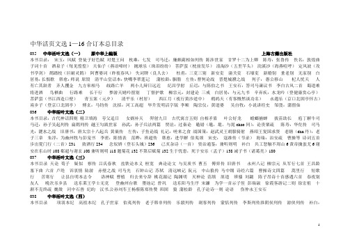 中华活页文选1-16合订本目录