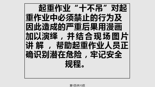 起重作业十不吊PPT课件