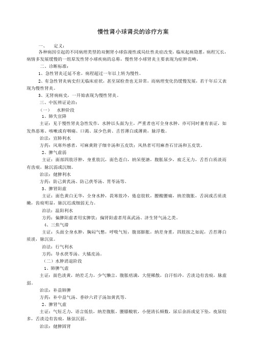 肾病诊疗方案