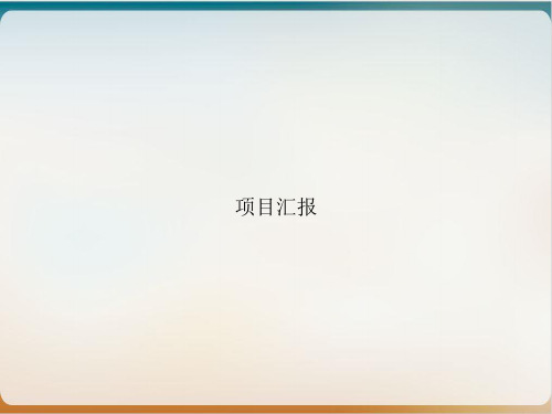 项目汇报ppt课件
