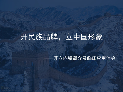 医学交流课件：开立内镜简介及临床应用体会