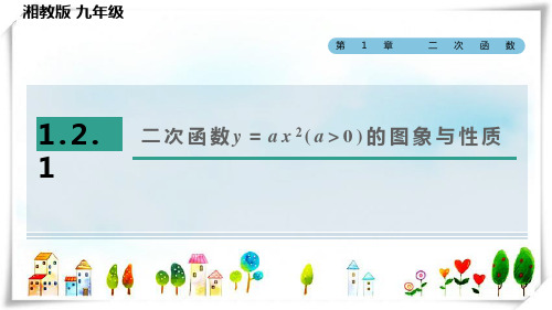 2022春九年级数学下册第1章二次函数1.2二次函数的图像与性质第1课时二次函数y=ax2(a0)的