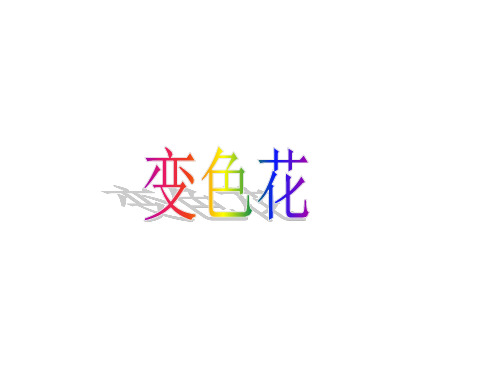 六年级上册科学课件-3.3 变色花｜苏教版 (共21张PPT)