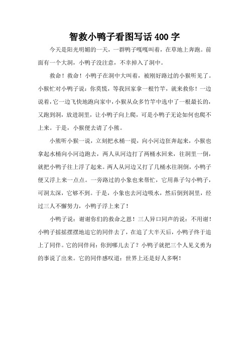 智救小鸭子看图写话400字_1(精编版)