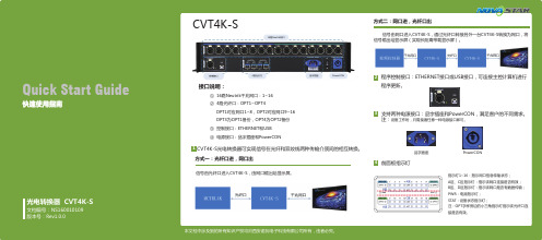诺瓦科技光电转换器CVT4K-S快速使用指南