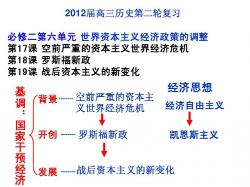 历史高考第二轮复习资本主义经济体制的调整