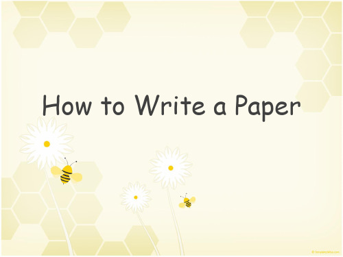 how to write a paper 如何写作文