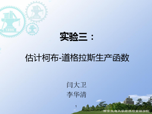 微观经济学实验三：估计柯布-道格拉斯生产函数