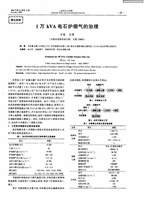 1万kVA电石炉烟气的治理