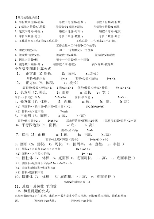 2018新人教版六年级下册数学知识点