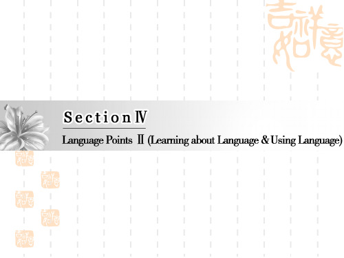 高中英语人教版必修四课件：Unit 2 Section Ⅳ Language Points Ⅱ