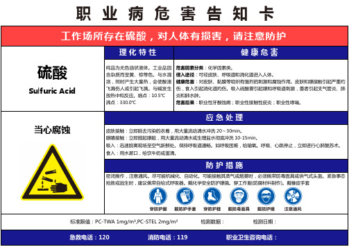 【硫酸】职业病危害告知卡(精编版)