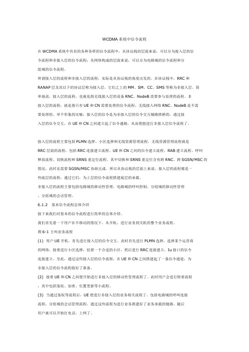 WCDMA系统中信令流程