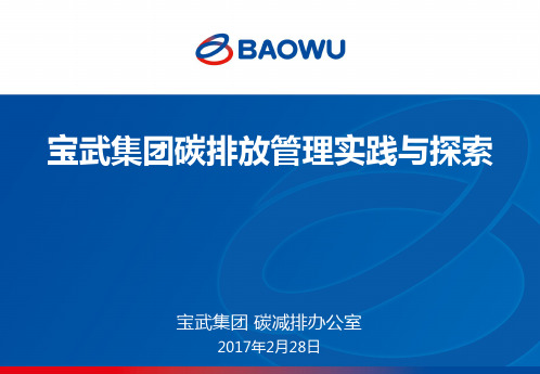 宝武集团碳排放管理实践与探索