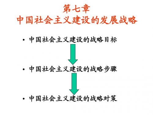 第七章 中国社会主义建设的发展战略