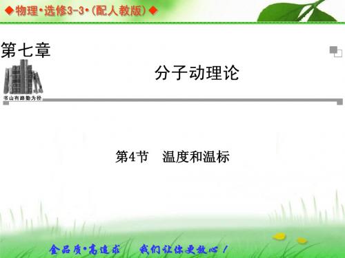 2013-2014学年高中物理人教版选修3-3同步辅导与检测课件：第7章 第4节 温度和温标