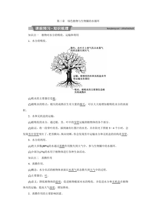 3 第三章 绿色植物与生物圈的水循环