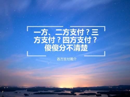 一方、二方、三方、四方支付区别