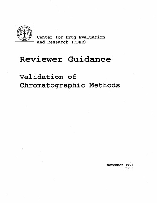 Validation of Chromatographic Methods