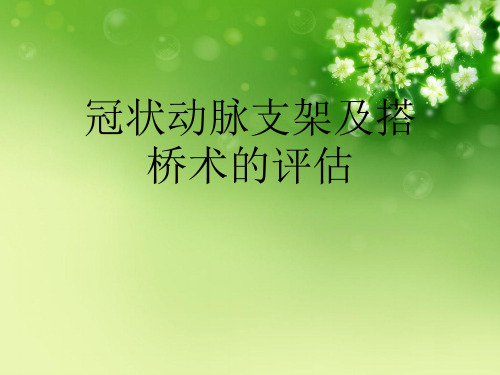 冠状动脉支架及搭桥术的评估